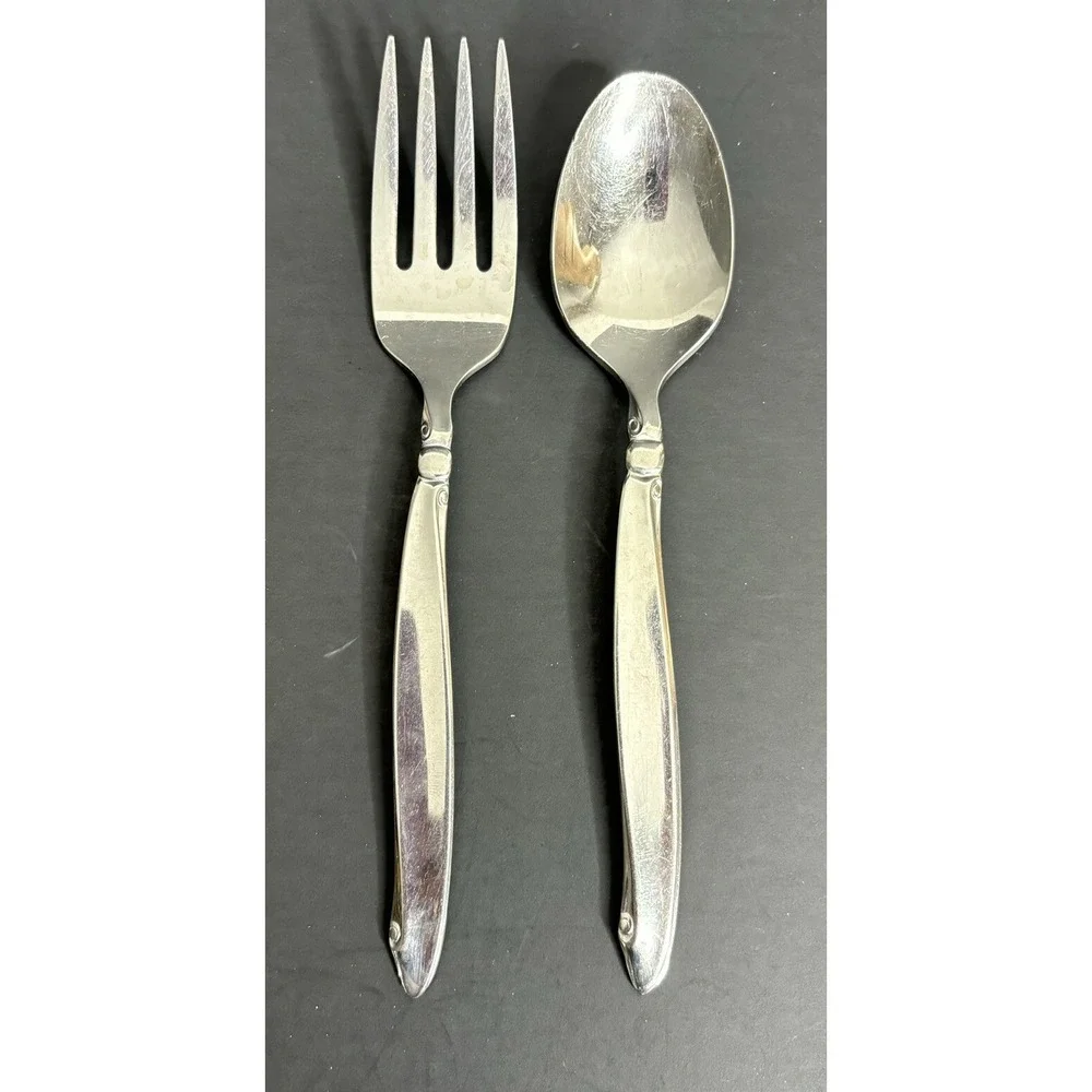 Wm A Rogers Oneida Shoreline 5 Dinner Knives 1 Salad Fork 1 Teaspoon Stainless